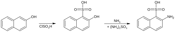 Synthese 2-Aminonaphthalin-1-sulfonsäure