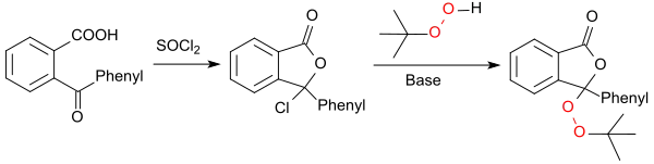 Synthese des Radikalinitiators von 3-tert-Butylperoxy-3-phenylphthalid