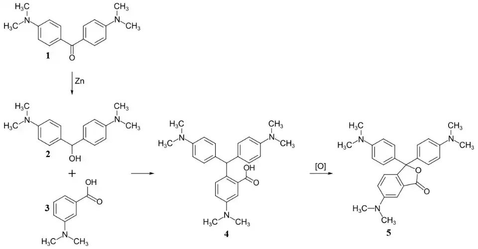 Synthese von Kristallviolettlacton aus Michlers Keton