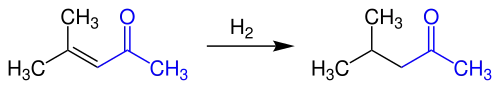 Synthese von Methylisobutylketon durch partielle Hydrierung von Mesityloxid
