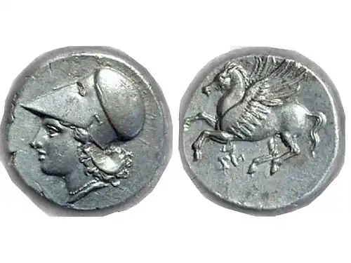 Syrakusische Münze aus der Zeit des Agathokles