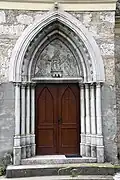 Portal der Kirche Jézus Szíve