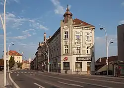 Straßenbild Budějovická (vom Billa-Supermarkt)