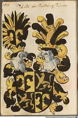 Wappen der Tänzl von Tratzberg im Scheiblerschen Wappenbuch