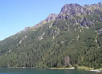 Blick vom Bergsee Meerauge (Ausschnitt)
