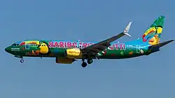 TUIfly-Boeing 737-800 in der Lackierung Haribo Tropifrutti Paradiesvogel 2017