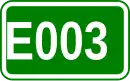 Zeichen der Europastraße 003