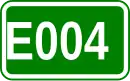 Zeichen der Europastraße 004