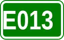 Zeichen der Europastraße 013