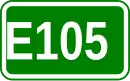 Zeichen der Europastraße 105