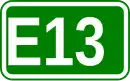 Zeichen der Europastraße 13