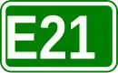 Zeichen der Europastraße 21