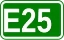 Zeichen der Europastraße 25