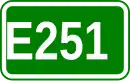 Zeichen der Europastraße 251