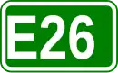 Zeichen der Europastraße 26