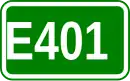 Zeichen der Europastraße 401