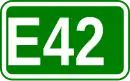 Zeichen der Europastraße 42