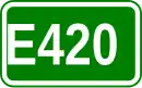 Zeichen der Europastraße 420