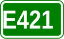 Zeichen der Europastraße 421