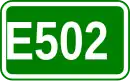 Zeichen der Europastraße 502