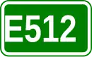 Zeichen der Europastraße 512