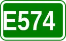 Zeichen der Europastraße 574