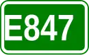 Zeichen der Europastraße 847
