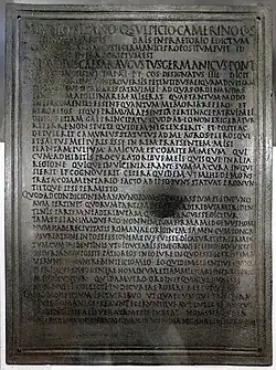 Tabula Clesiana 46 n.&nbsp;Chr.