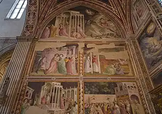 Taddeo Gaddi, Szenen aus dem Marienleben (um 1330), Baroncellikapelle, Nordwand