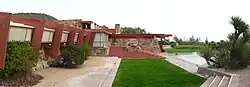 Taliesin West, Hauptatelier und abgesenkter Garten