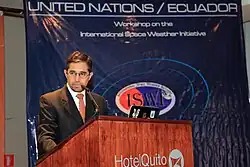 Taller Internacional sobre el Clima Espacial (8067406362) Quito (Ecuador), 08 de Octubre del 2012. El Embajador Mauricio Montalvo inauguró el Taller Internacional sobre el Clima Espacial en representación del Ministerio de Relaciones Exteriores, Comercio e Integración. Foto: Xavier Granja Cedeño/Ministerio de Relaciones Exteriores, Comercio e Integración