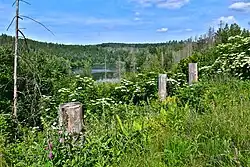 Blick auf den Stausee vom südlichen Wanderweg