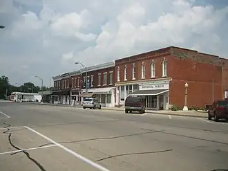 Abschnitt der Main Street in Tampico, Illinois