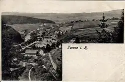 Blick auf Tanne von einem Aussichtspunkt am Kapitelsberg (1904)