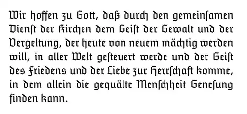 Auszug aus der Stuttgarter Erklärung, 1946 (Computersatz)