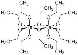 Strukturformel von Tantal(V)-ethoxid (Dimer)