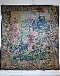 Mose vor dem brennenden Busch.