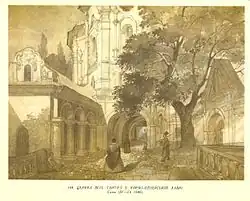 Allerheiligenkirche im Kiewer Höhlenkloster (Papier, Sepia, 1846)