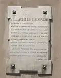Erinnerungstafel an den Grafen Achille Laderchi