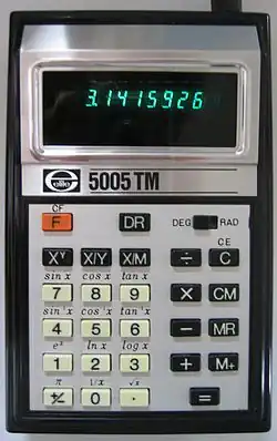 Elite 5005TM mit Vakuumfluoreszenz-anzeige (um 1975)