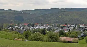 Typische Taunuslandschaft bei Hettenhain mit Blick über das Aartal