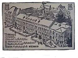 Zeichnung des gesamten Komplexes des Technikums