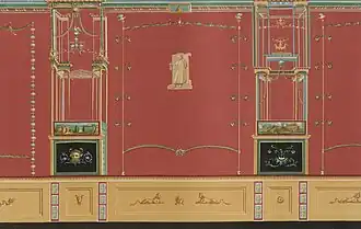 Wandschema im vierten Stil im Portikus