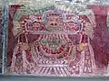 Abbildung der Großen Göttin von Teotihuacán an einer Wand im Tepantitla–Compound