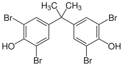 Strukturformel von Tetrabrombisphenol A
