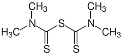 Strukturformel von Tetramethylthiurammonosulfid