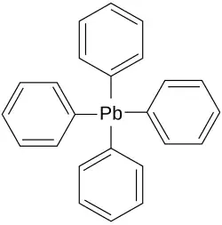 Struktur von Tetraphenylblei