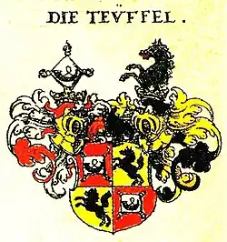 Wappen der Frei­herren Teuffel von Gunders­dorf