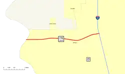 Karte der Texas State Highway 178