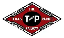 Logo der Texas Pacific Railroad